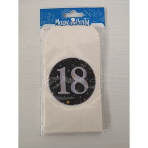 Bustine personalizzate "18" confezione 12 pz.