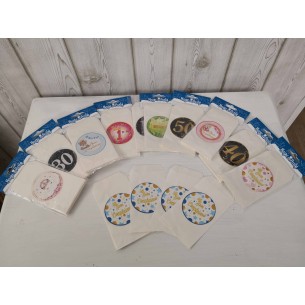 Bustine personalizzate "1" rosa confezione 12 pz. 2