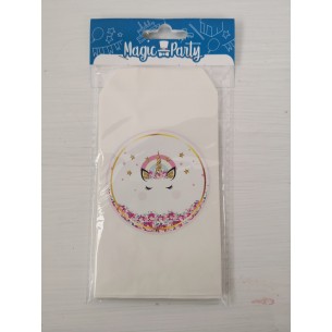 Bustine personalizzate "Unicorno" confezione 12 pz.