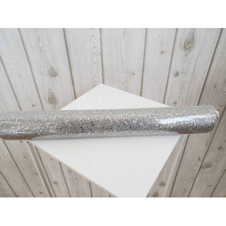 RUNNER PAILLETTES RETE ARGENTO M 5x48 CM