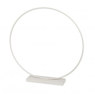 Struttura in ferro bianca a cerchio diam. 60 con base 2