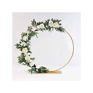 Struttura in ferro oro a cerchio diam. 80 con base