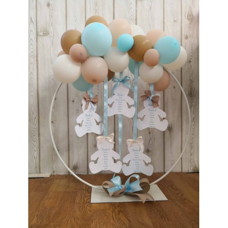 Struttura in ferro bianca a cerchio diam. 60 con base