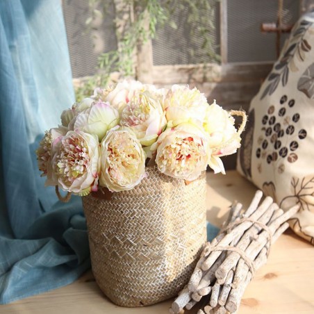 CESTINO JUTA DECORATO H 15-DM 22 CM