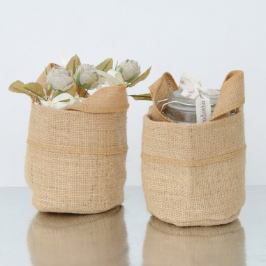 SACCHETTO CREMA COTONE 16x24 cm