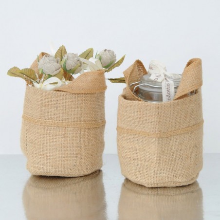 SACCHETTO CREMA COTONE 16x24 cm