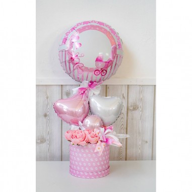 SET 3 SCATOLE TONDE A CILINDRO ROSA