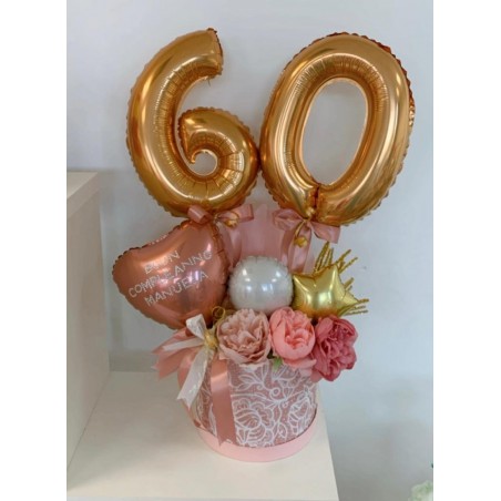 SET 3 SCATOLE TONDE PIZZO ROSA GOLD misure cm 20x17, cm 16x14, cm 14x12