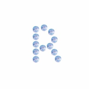 LETTERA  R  STICKER MM 9X12 BS 25 PZ