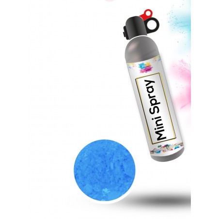 Mini estintore gender reveal bimbo in polvere celeste 300 gr. 30 cm