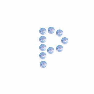 LETTERA  P  STICKER MM 9X12 BS 25 PZ
