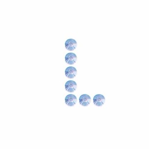 LETTERA  L  STICKER MM 9X12 BS 25 PZ