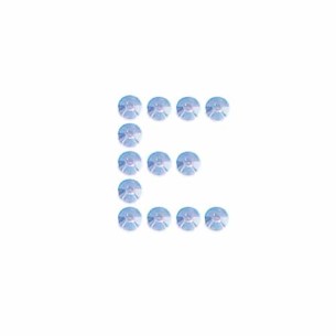 LETTERA  E  STICKER MM 9X12 BS 25 PZ