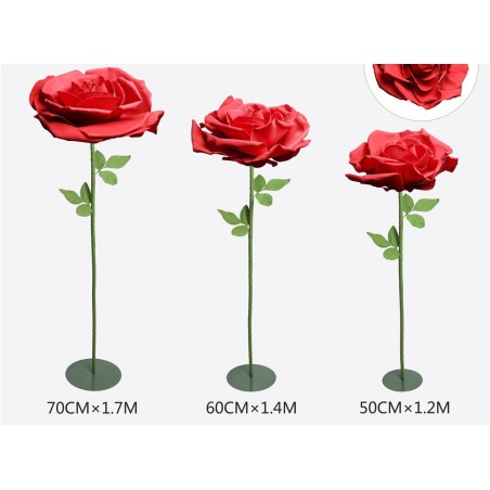 FIORI ROSSI DA TERRA 3 pezzi