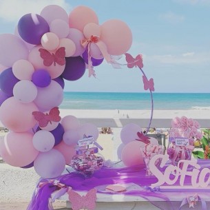 Struttura in ferro bianca a cerchio diam. 80 con base 2