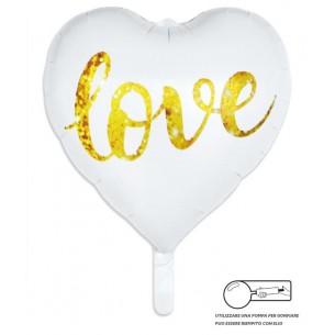 MYLAR CUORE  I LOVE YOU ORO 2