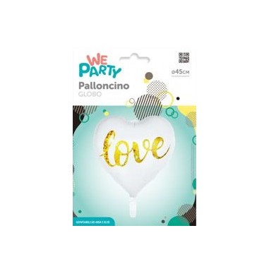 MYLAR CUORE  I LOVE YOU ORO