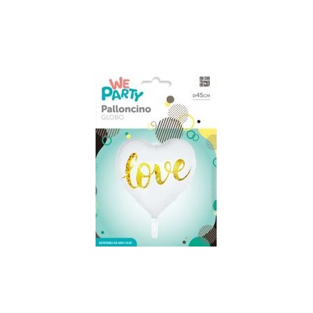 MYLAR CUORE  I LOVE YOU ORO