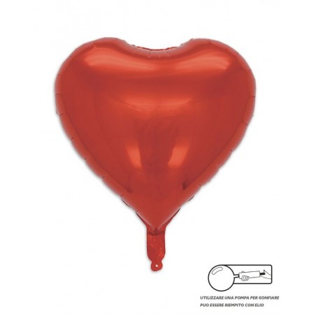MYLAR CUORE  ROSSO
