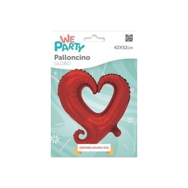 MYLAR CUORE  ROSSO APERTO