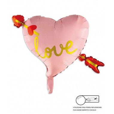 MYLAR CUORE LOVE CON FRECCIA