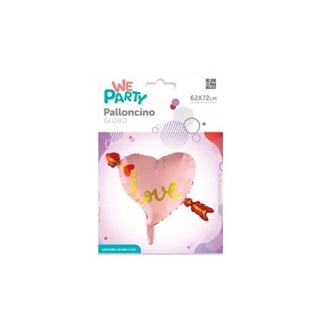 MYLAR CUORE LOVE CON FRECCIA