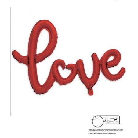 SCRITTA LOVE ROSSA