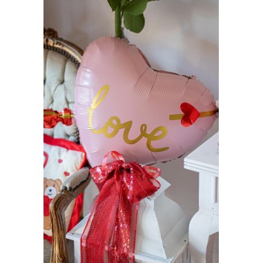 MYLAR CUORE LOVE CON FRECCIA