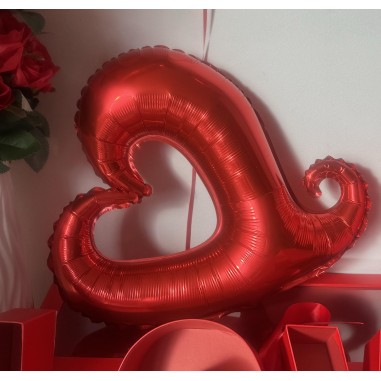 MYLAR CUORE  ROSSO APERTO