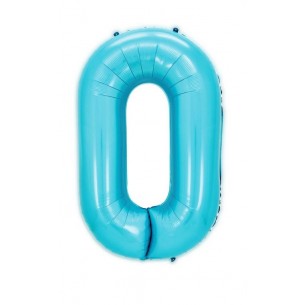 MYLAR NUMERO 0 CELESTE MATT H 100 CM