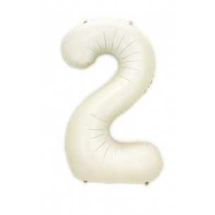MYLAR NUMERO 2 SATIN CREAM H 100 CM