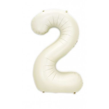 MYLAR NUMERO 2 SATIN CREAM H 100 CM