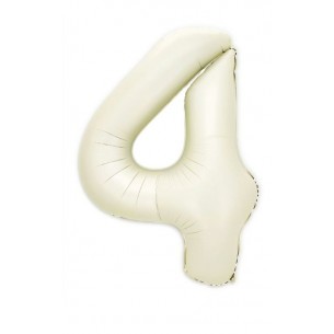 MYLAR NUMERO 4  SATIN CREAM H 100 CM