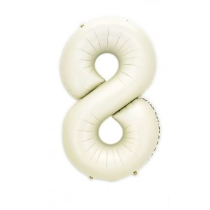 MYLAR NUMERO 8  SATIN CREAM   H 100 CM