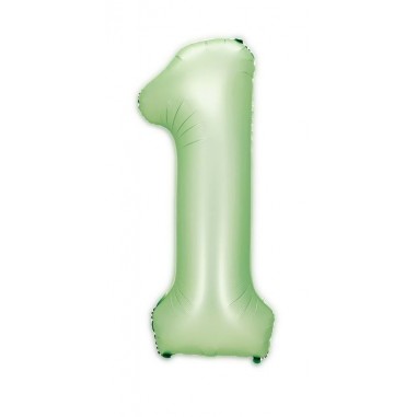 MYLAR NUMERO 1 VERDE OLIVA H 100 CM