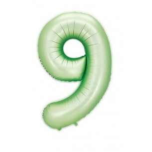 MYLAR NUMERO 9 VERDE OLIVA H 100 CM