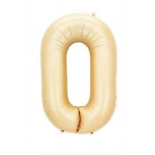 MYLAR NUMERO 0  SATIN NUDE  H 100 CM