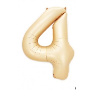 MYLAR NUMERO 4  SATIN NUDE H 100 CM