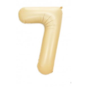 MYLAR NUMERO 7 SATIN NUDE H 100 CM