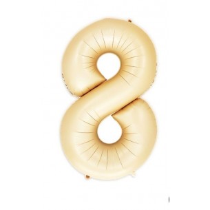 MYLAR NUMERO 8  SATIN NUDE  H 100 CM