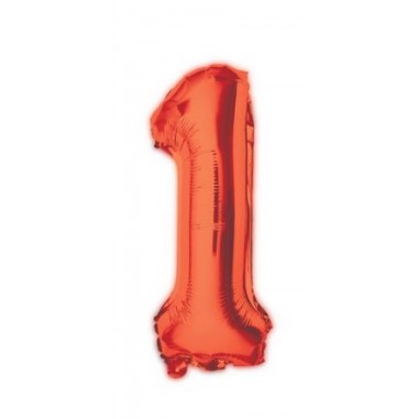 MYLAR NUMERO 1 ROSSO H 100 CM