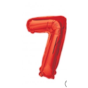 MYLAR NUMERO 7  ROSSO H 100 CM