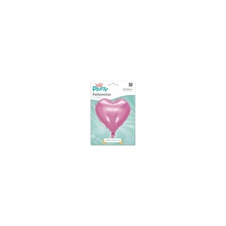 MYLAR CUORE 45 CM ROSA LUCIDO