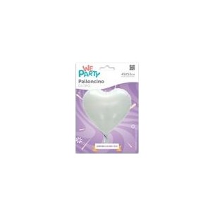 MYLAR CUORE 45 CM BIANCO LUCIDO 2