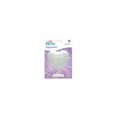 MYLAR CUORE 45 CM BIANCO LUCIDO