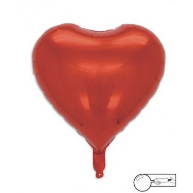 MYLAR CUORE 45 CM ROSSO LUCIDO