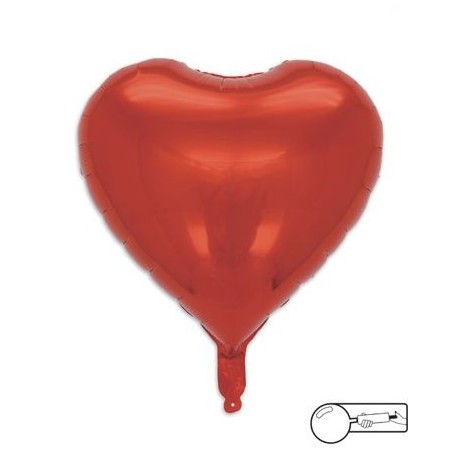 MYLAR CUORE 45 CM ROSSO LUCIDO