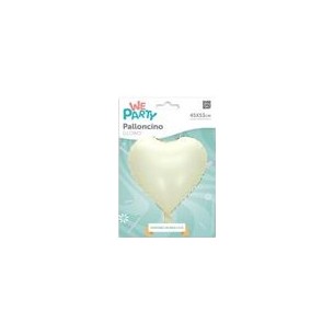 MYLAR CUORE 45 CM  PANNA 2