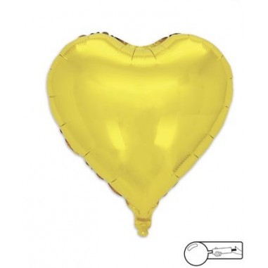 MYLAR CUORE 45 CM ORO LUCIDO