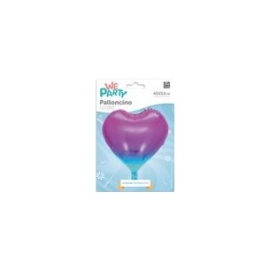 MYLAR CUORE 45 CM VIOLA / BLUE 2